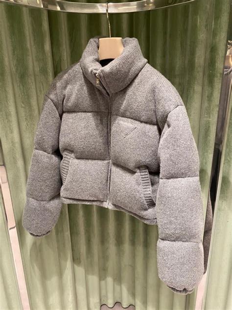 prada puffer coats|Prada cashmere puffer jacket.